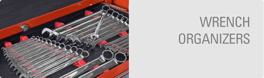 Premium 26-Wrench Organizer Set, Wrench Holder Set, Wall Mounted Wrench  Storage Trays, Wrench Organizer for Tool Box Drawer Chest, Wrench Rack