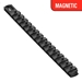 13” Magnetic Socket Organizer w/Twist Lock Clips - Black-1/4" - 8423M