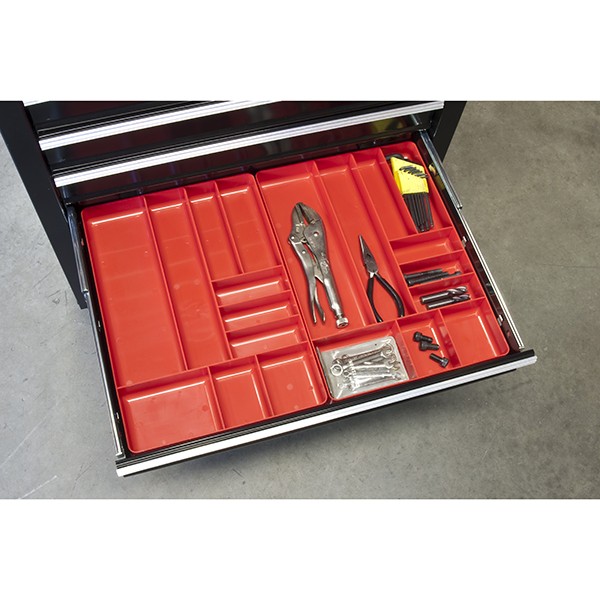 Ernst 5012 11 x 16 10 Compartment Tool Organizer Tray - Blue