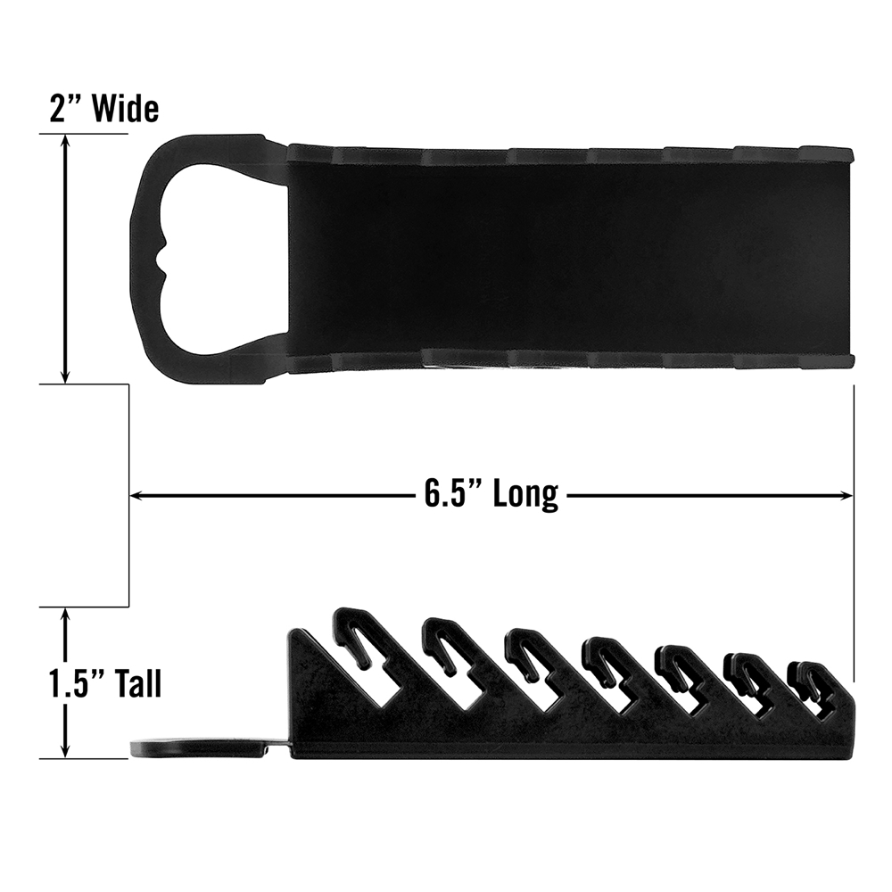 - 7 Tool GRIPPER Stubby Wrench Organizer-Black #5073