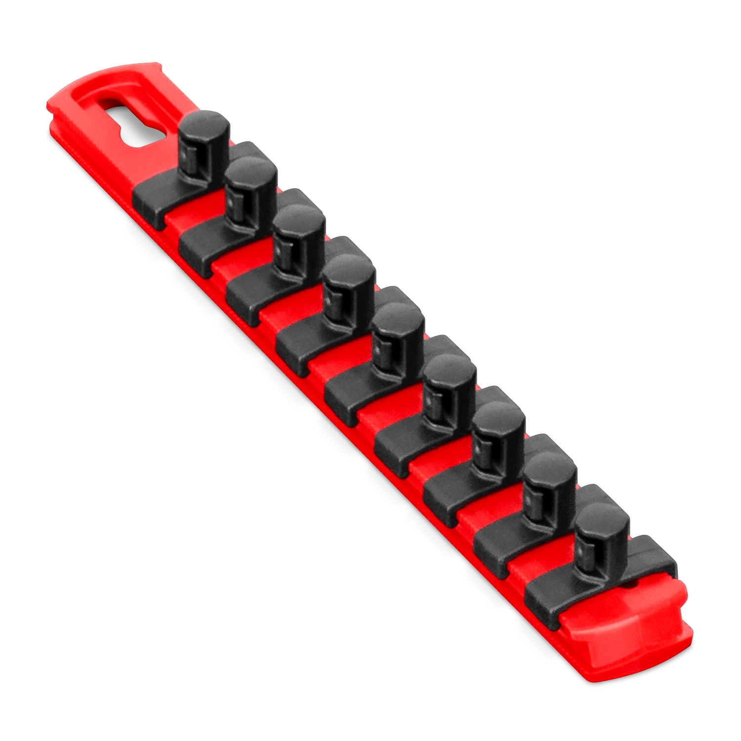 - 8” Socket Organizer w/Twist Lock Clips - Red-3/8